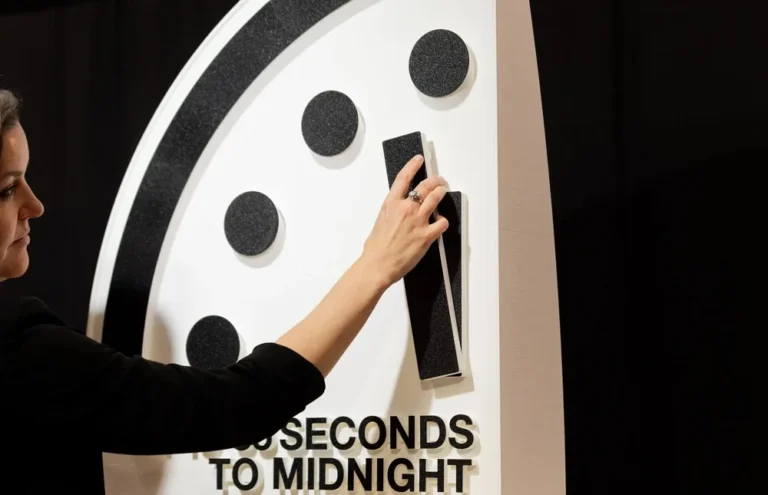 Relógio do Juízo Final Marca Pior Momento da História: Conflitos, Crise Climática e IA Ameaçam Humanidade