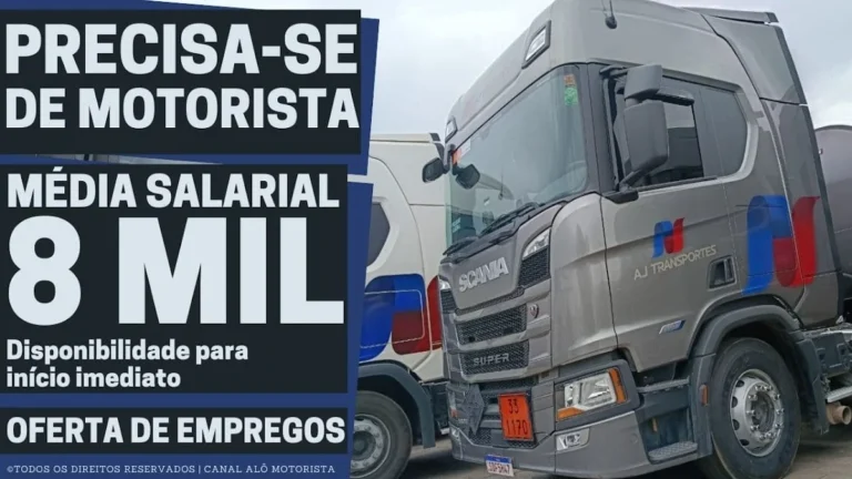 AJ Transportes Abre Vagas para Motoristas Categoria E com Salário Médio de R$ 8.000 em 6 Cidades: Veja Como se Candidatar para Rodotrem