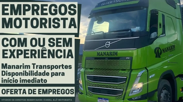 Manarim Transportes Contrata Motoristas Carreteiros Categoria E em Itupeva (SP): Oportunidade com ou Sem Experiência Prévia em Carreta
