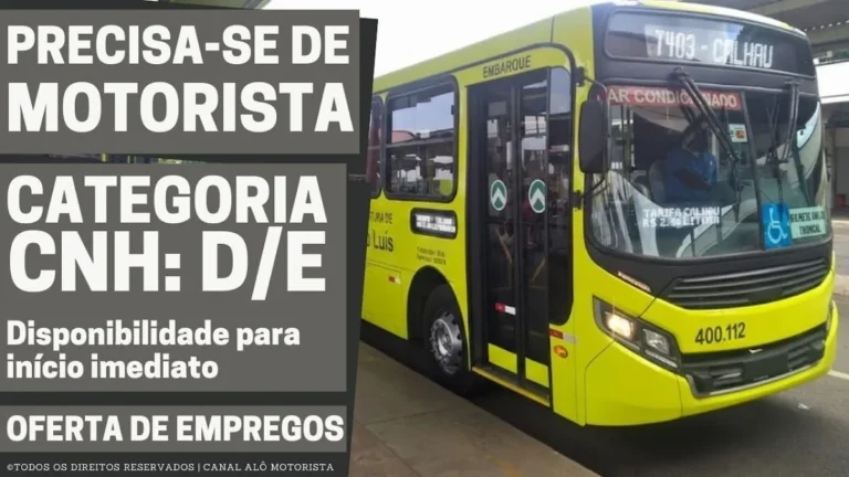 Salário de R$ 2.755 e Benefícios: Viação Primor Abre Novas Vagas Urgentes Para Motoristas CNH D/E em São Luís