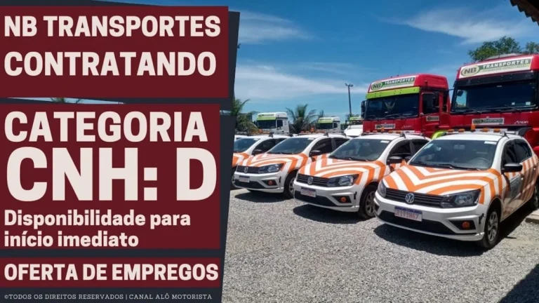 NB Transportes Abre Vaga Urgente para Motorista de Escolta em Macaé (RJ) com CNH D e Cursos Essenciais