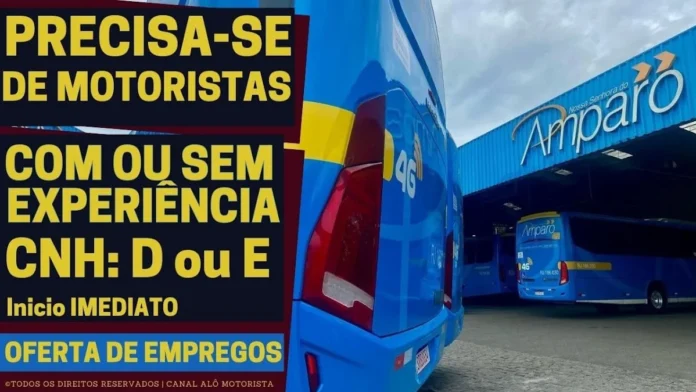 Viação Nossa Senhora do Amparo Abre Vagas para Motoristas no RJ: Oportunidades para CNH D ou E, Com ou Sem Experiência em Maricá e Rio do Ouro