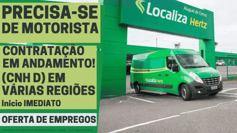 Contratação Imediata! Localiza&Co Abre Novas Vagas para Motoristas CNH D em Aeroportos e Unidades Operacionais pelo Brasil