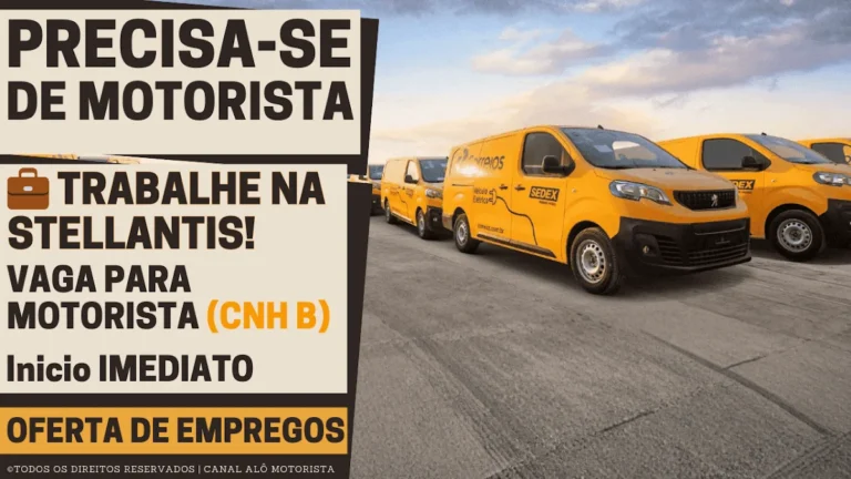 Stellantis Abre Vaga de Motorista CNH B em Porto Real (RJ) com Benefícios Exclusivos: Saiba Como se Candidatar