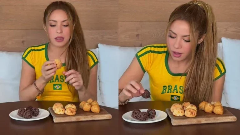Shakira prova coxinha, brigadeiro e pão de queijo em português perfeito antes de show gratuito no Rio