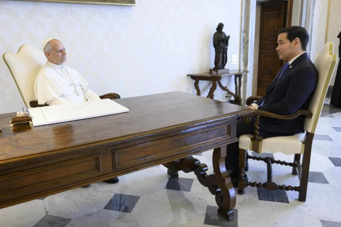 Secretário de Estado dos EUA, Marco Rubio, encontra Papa Leão XIV no Vaticano e reforça compromisso com a paz