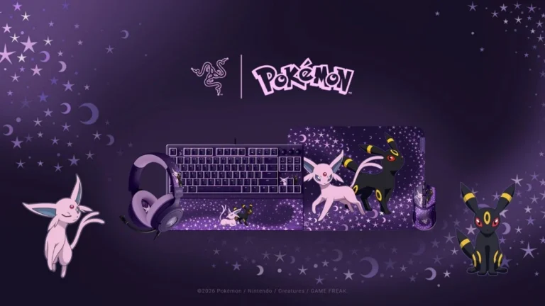 Razer Lança Coleção de Periféricos com Espeon e Umbreon para Celebrar 30 Anos de Pokémon
