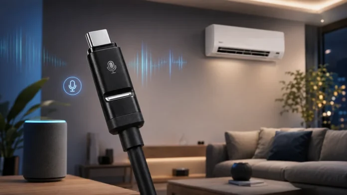 Cabo USB-C Inovador da Beimo Promete Controlar Qualquer Ar-Condicionado por Voz: Conheça o 'AI Voice Data Cable' que Transforma seu Celular em Controle Universal