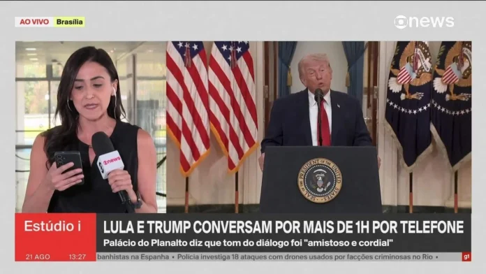 Lula diz a Trump que eleições brasileiras são confiáveis; presidente americano questiona tarifaço
