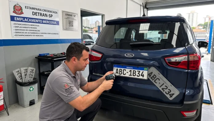 Quanto custa trocar a placa cinza pela Mercosul em 2026? Detran-SP e RS detalham novos valores e taxas administrativas