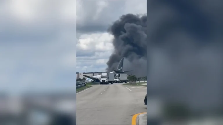 Avião cargueiro da Amazon cai em Miami: 5 mortos e 5 feridos em grave acidente