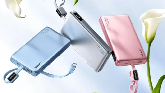 Ugreen Lança Power Bank P5 de 10.000 mAh com Cabo USB-C Integrado e Proteção Antiexplosão por R$ 90 na China